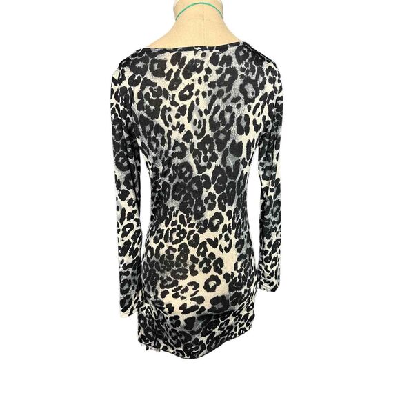 Jus D'Orange Paris Animal Print Tunic Mini Dress Viscose Blend Size Small - Picture 3 of 3